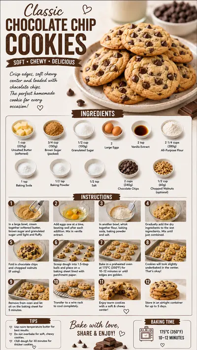 Ein Stapel frisch gebackener, goldbrauner Chocolate Chip Cookies auf einem hellen Teller.